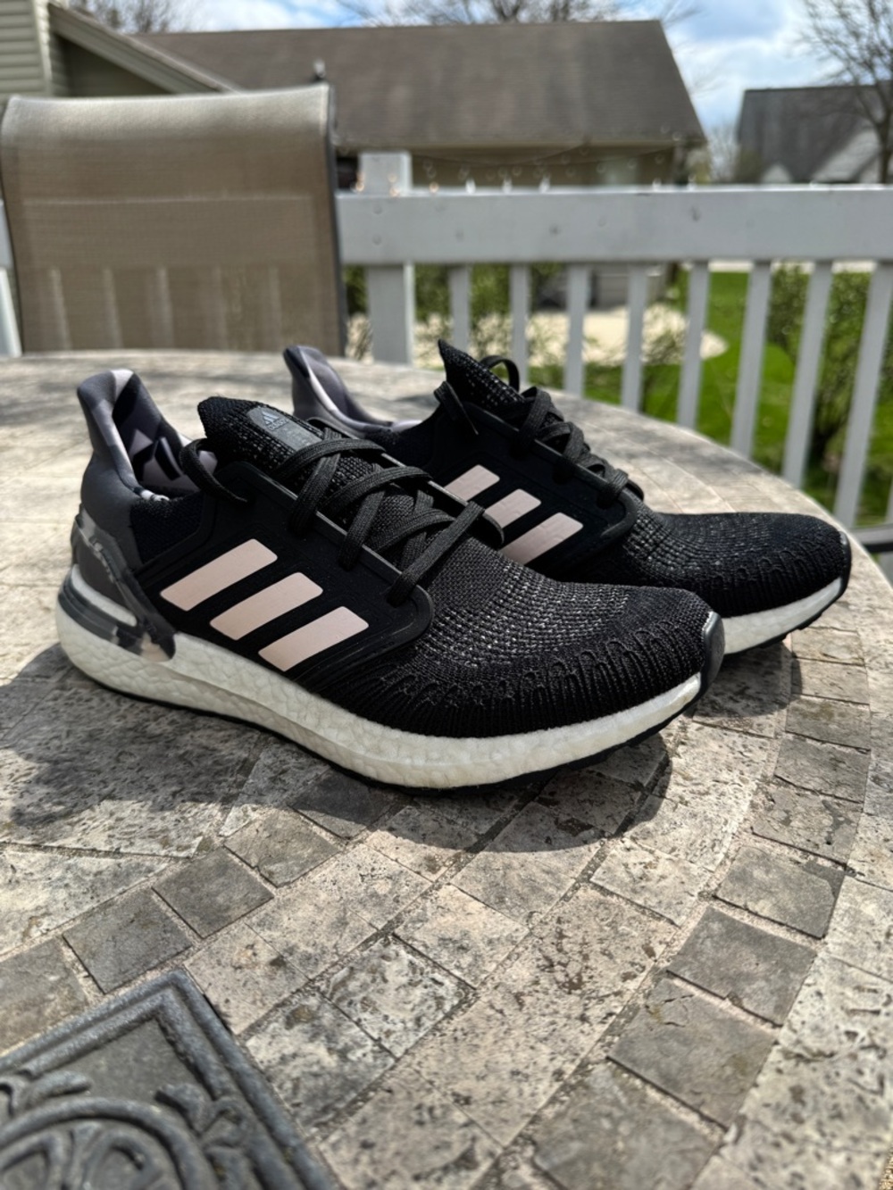 Adidas Women's Ultraboost 20 Black Pink Tint colorway